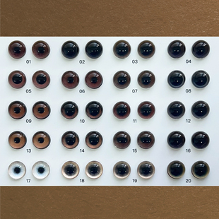 狗眼睛diy羊毛毡毛玩具咖色马鹿眼珠配件深棕色仿真眼片动物眼 H