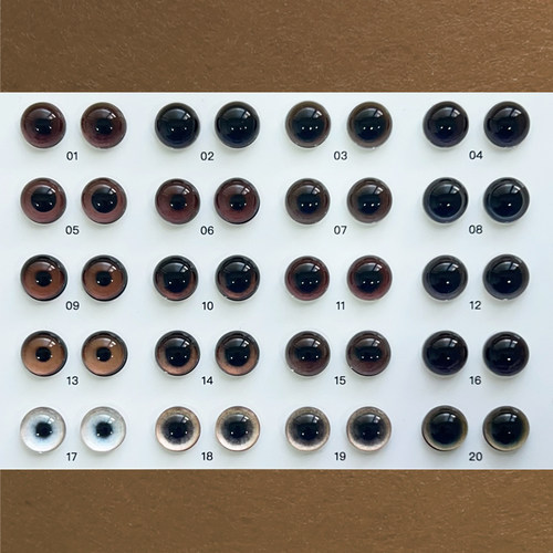 狗眼睛diy羊毛毡毛玩具咖色马鹿眼珠配件深棕色仿真眼片动物眼 H