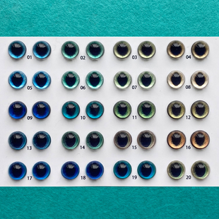 羊毛毡眼睛配件玻璃半球猫眼片宠物阿飘手工眼珠晴天狸花仿真N