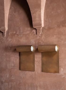 点光意大利Tacchini Doric壁灯 侘寂极简LED复古轻奢高端客厅走道