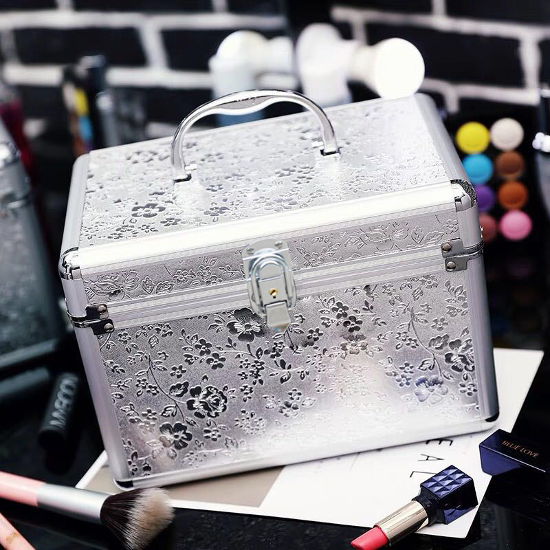 双层铝合金化妆箱采耳工具箱美容美发美甲工具箱收纳箱足疗技师箱,收纳整理,收纳箱,淘宝优惠券,粉丝福利购,淘宝优惠卷