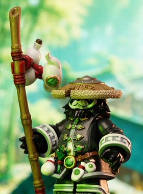 第三方 人仔工厂 WOW系列 陈·风暴烈酒 熊猫人 拼插积木 玩具