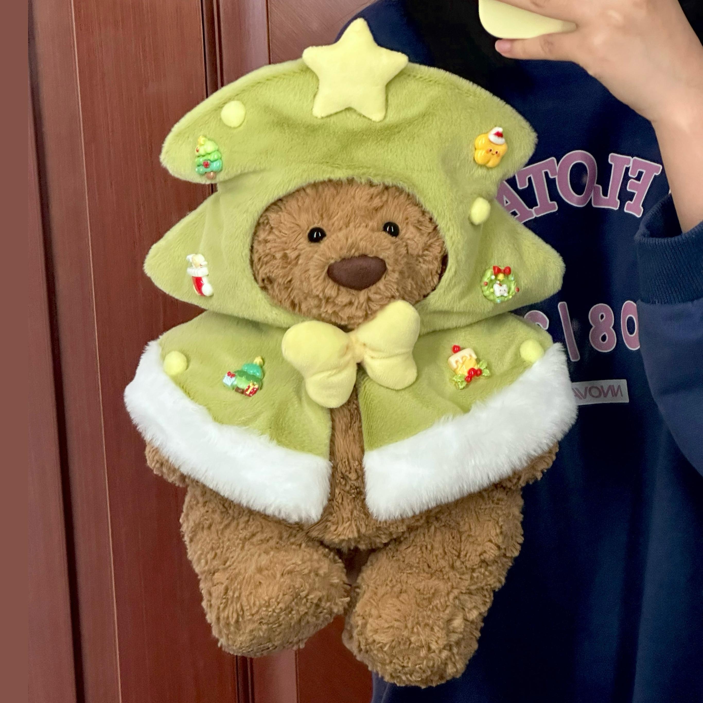 手作jellycat巴塞罗那熊圣诞衣服