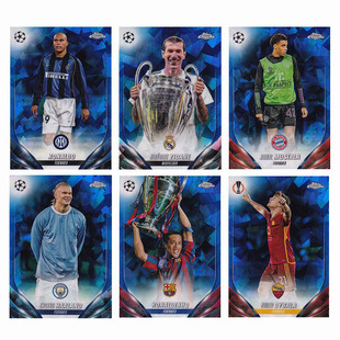 球星卡 蓝碎冰折 变化版 2023-24 Topps 哈兰德 齐达内 大罗 小罗