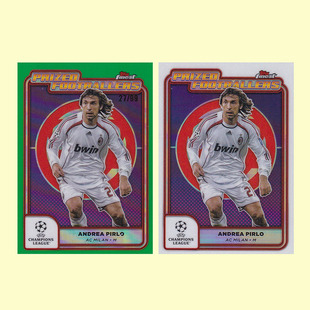 典范球员特卡 99编绿折 2025 topps AC米兰 球星卡 finest 皮尔洛