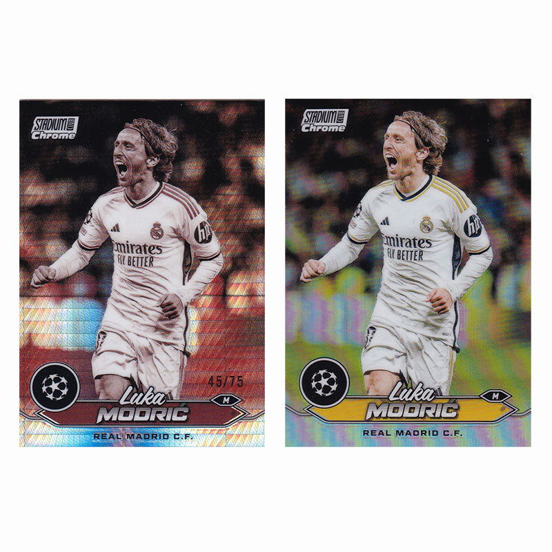 球星卡 莫德里奇 75编 褐棱镜折 2023-24 Topps 欧冠竞技场 皇马