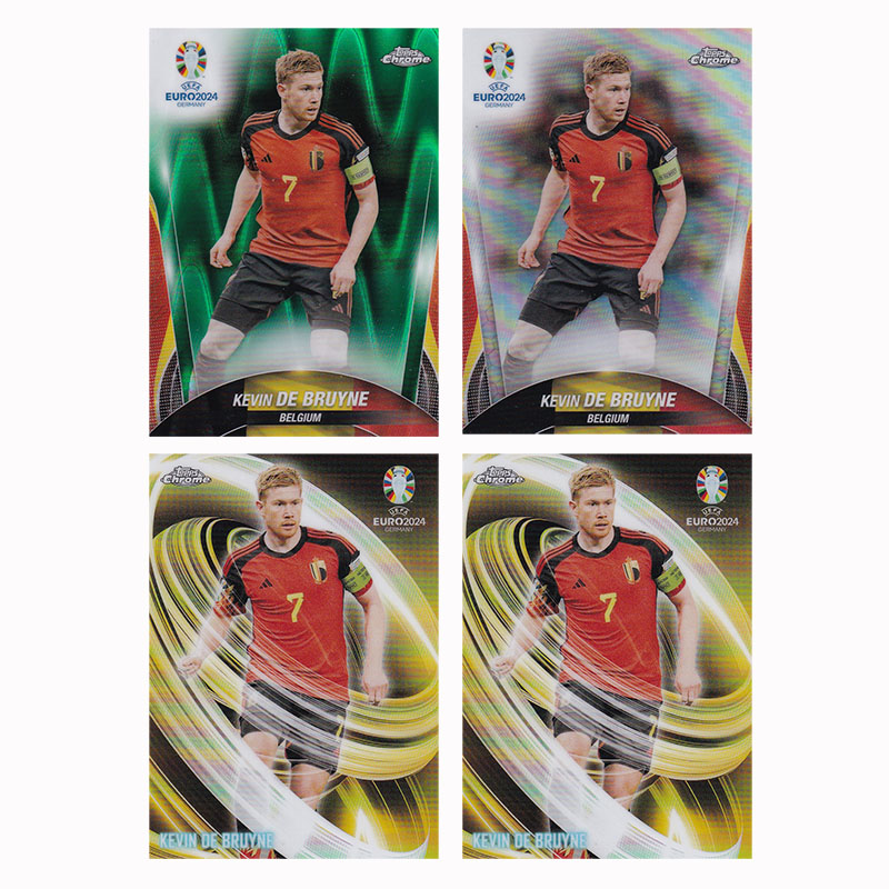 球星卡 德布劳内 绿折 霓虹特卡 2024欧洲杯 Topps chrome 比利时