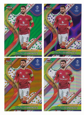 球星卡 布鲁诺 B费 99编紫折 2024-25 topps finest 曼联队长