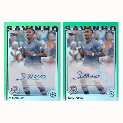 球星卡 萨维尼奥 签字 银折 2024-25 Topps ucc欧战 曼城