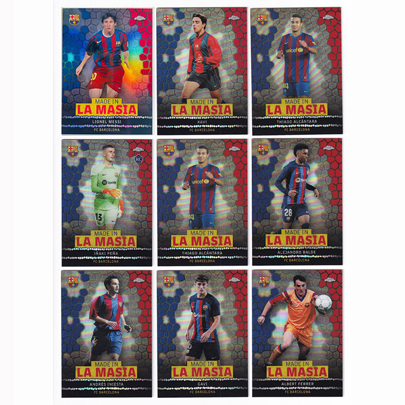 球星卡 拉玛西亚2022-23 topps巴萨罗那 加维 哈维 梅西 伊涅斯塔