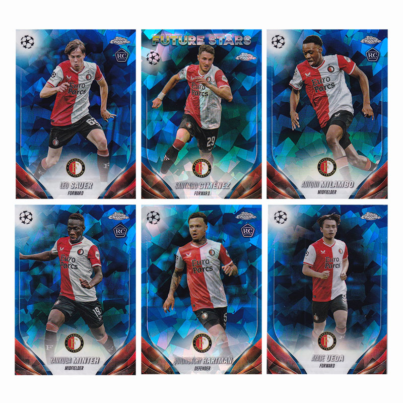 球星卡 费耶诺德 蓝碎冰折2023-24 Topps 希门尼斯 上田绮世 绍尔