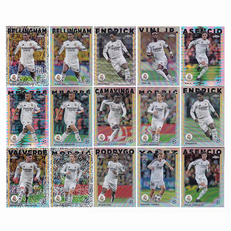 球星卡 贝林厄姆 姆巴佩 莫德里奇 维尼修斯 银折 2025 Topps皇马