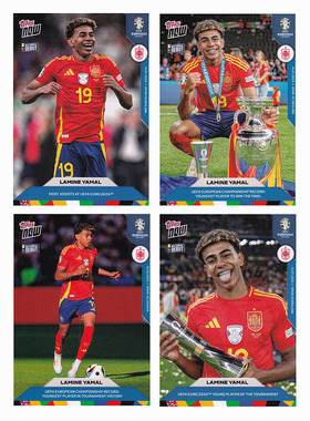 球星卡 亚马尔 夺冠捧杯 助攻记录 2024欧洲杯 Topps now 西班牙