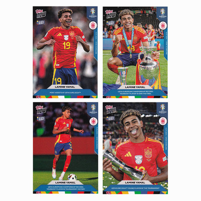 球星卡 亚马尔 夺冠捧杯 助攻记录 2024欧洲杯 Topps now 西班牙