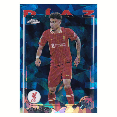 球星卡 迪亚斯 蓝碎冰折 2025 topps chrome 利物浦