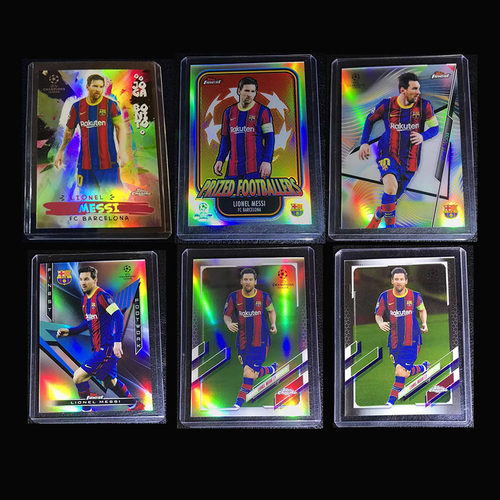 球星卡 梅西 银折 美丽足球 2020-21 topps chrome 欧冠 巴萨罗那
