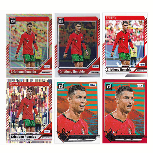 球星卡 C罗 瀑布折 油画 2024-25 donruss optic 银折 葡萄牙队长