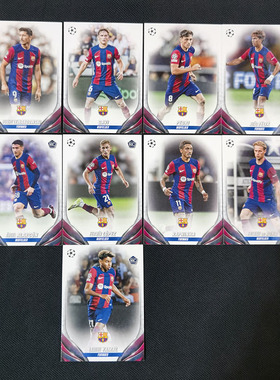 球星卡 巴塞罗那2023-24 Topps UCC 佩德里 加维 莱万 亚马尔新秀