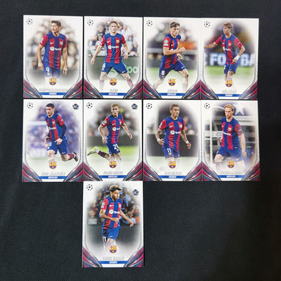 球星卡 巴塞罗那2023-24 Topps UCC 佩德里 加维 莱万 亚马尔新秀