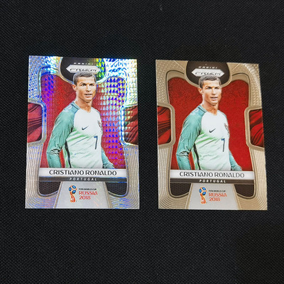 球星卡 C罗 脉冲折 2018世界杯 PANINI prizm 葡萄牙队长 曼联