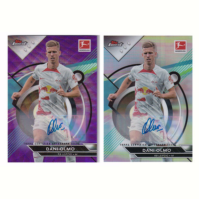 球星卡 奥尔莫 80编紫折 签字 2022-23 Topps finest 莱比锡 巴萨