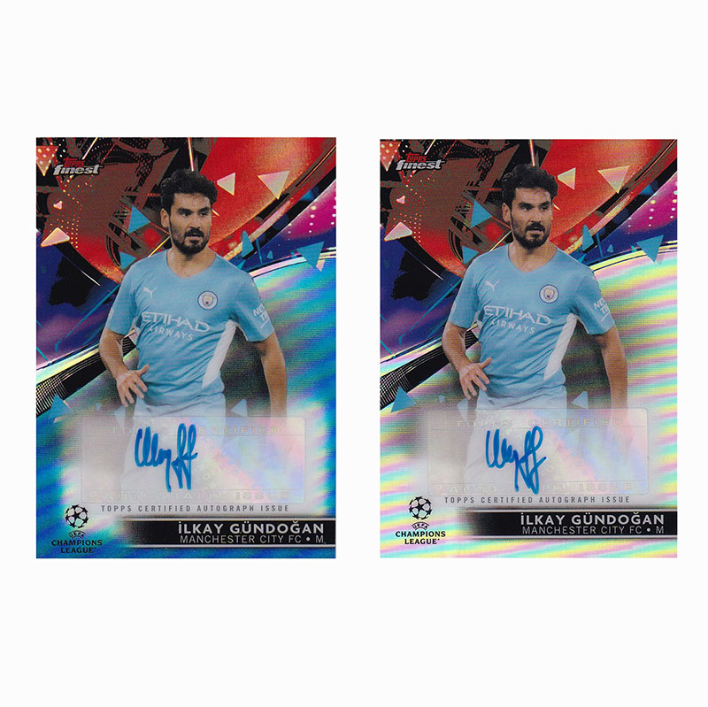 球星卡 京多安 签字 150编蓝折 2021-22 Topps欧冠 曼城 巴萨罗那