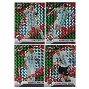 球星卡 梅西 德保罗 罗梅罗 绿马赛克折 2022世界杯之路 阿根廷