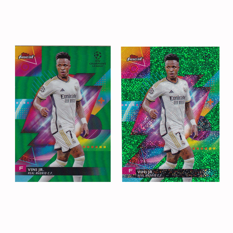 球星卡 维尼修斯 99编 绿折 2023-24 Topps finest 欧冠 皇马