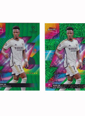球星卡 维尼修斯 99编 绿折 2023-24 Topps finest 欧冠 皇马