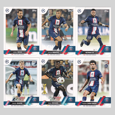 球星卡 巴黎 2022-23 Topps ucc欧战 梅西 姆巴佩 内马尔