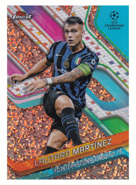 球星卡 劳塔罗 50编 玫瑰金折 2024-25 topps finest 国米队长