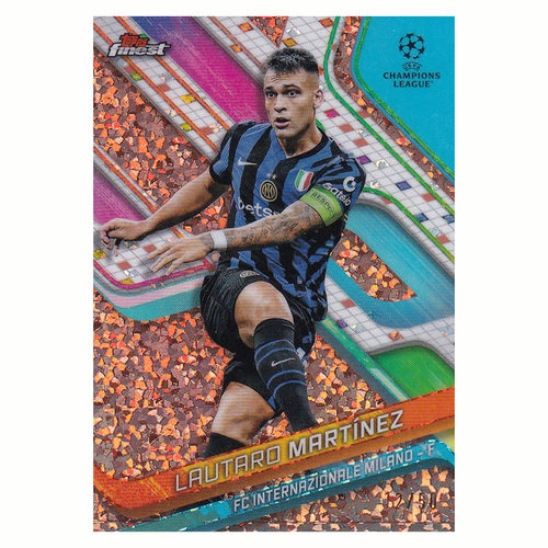 球星卡 劳塔罗 50编 玫瑰金折 2024-25 topps finest 国米队长