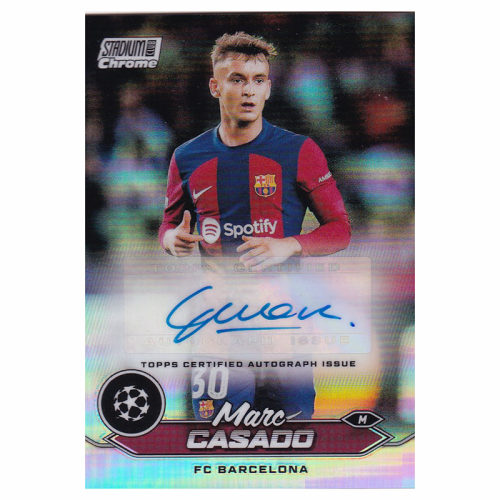 球星卡 卡萨多 签字 银折 2023-24 Topps 竞技场欧冠 巴塞罗那