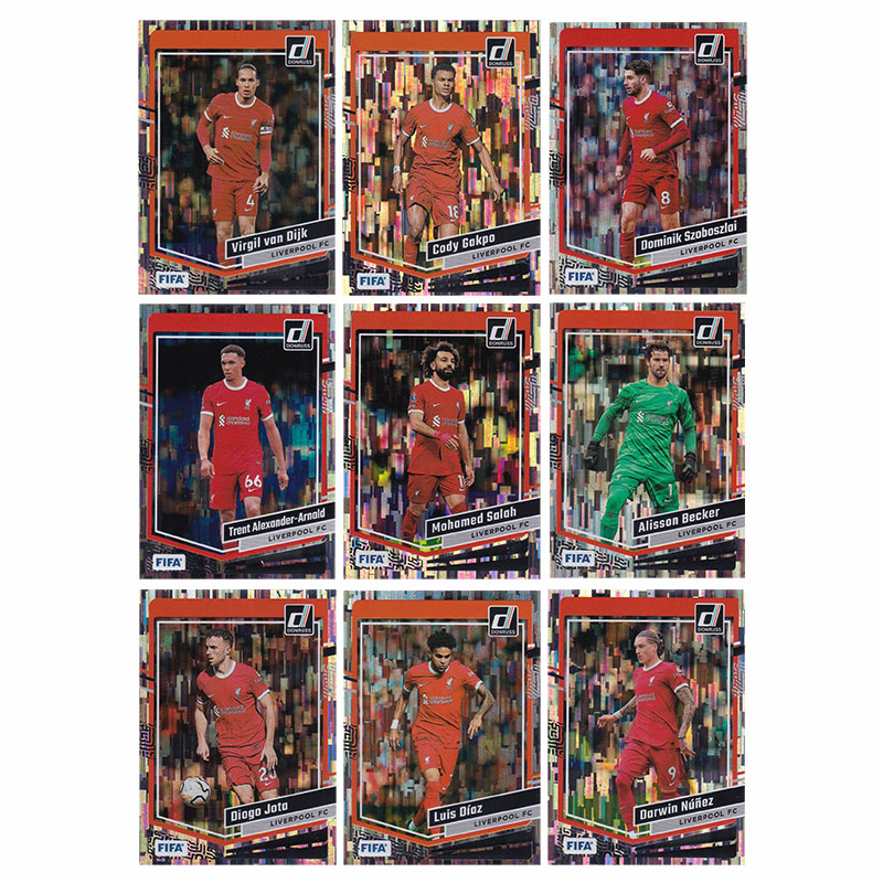 球星卡 利物浦 瀑布折 2023-24 donruss努涅斯萨拉赫阿诺德范戴克