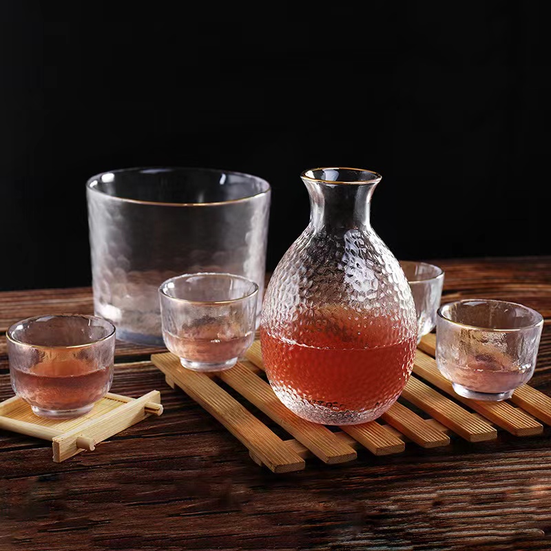 升级版带温酒壶日式手工一壶四杯清酒壶白酒杯玻璃酒具套装礼品