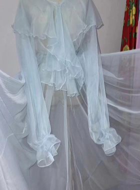 薄如蝉翼，蓝色妖姬性感定，客户高级定做款，10米大摆