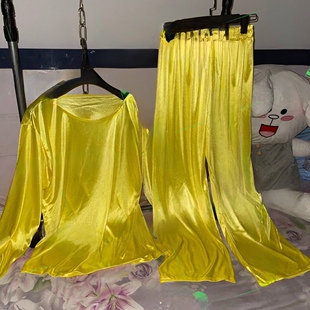 25上新丝滑男女睡衣睡裤两件高档冰滑丝超柔上衣裤子弹力柔软套装