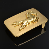 黄铜皮带扣头男休闲裤 腰带扣平滑腰带扣头马到成功浮雕板扣40带头