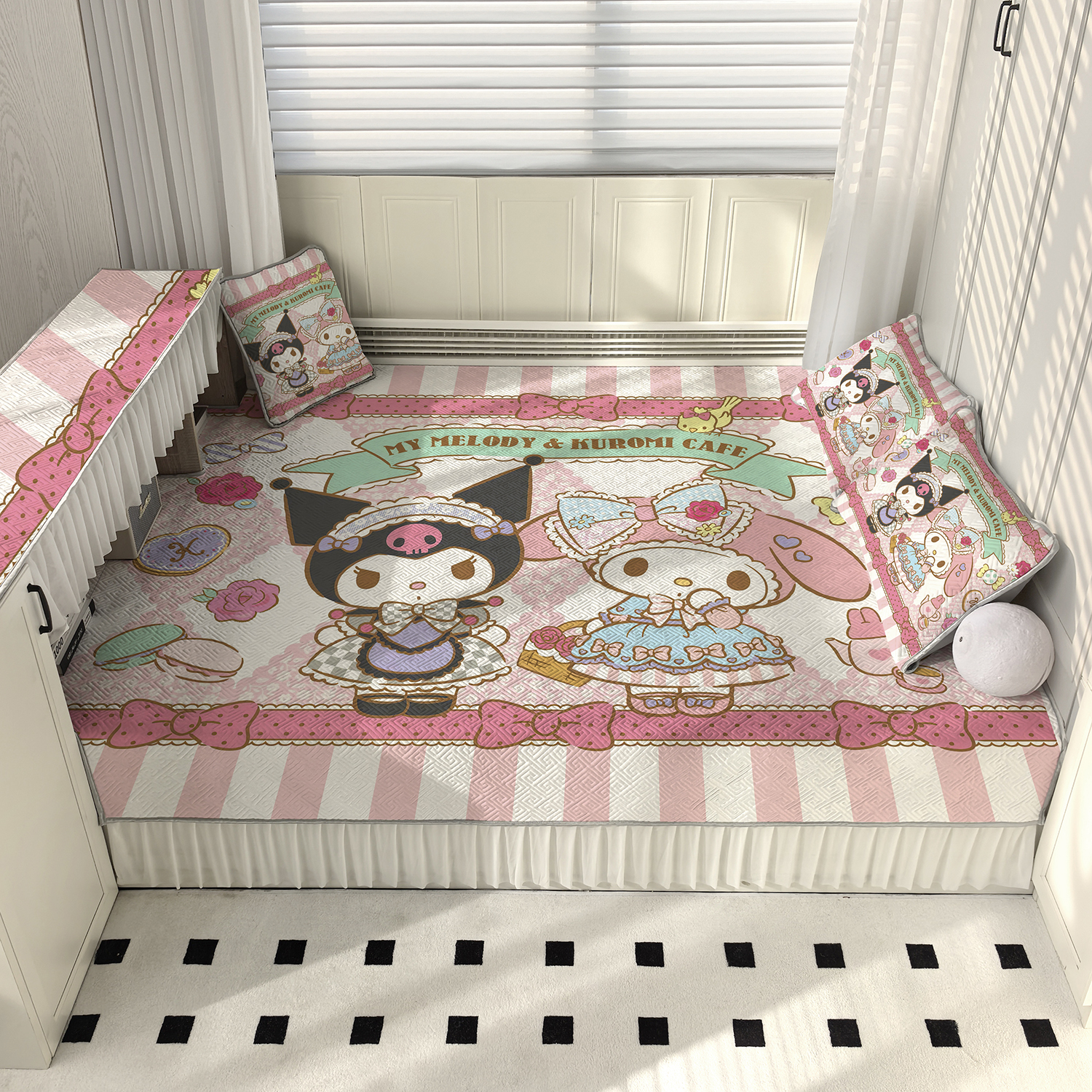 榻榻米专用床盖炕垫四季通用定制床笠防滑床单2025新款库洛米女孩