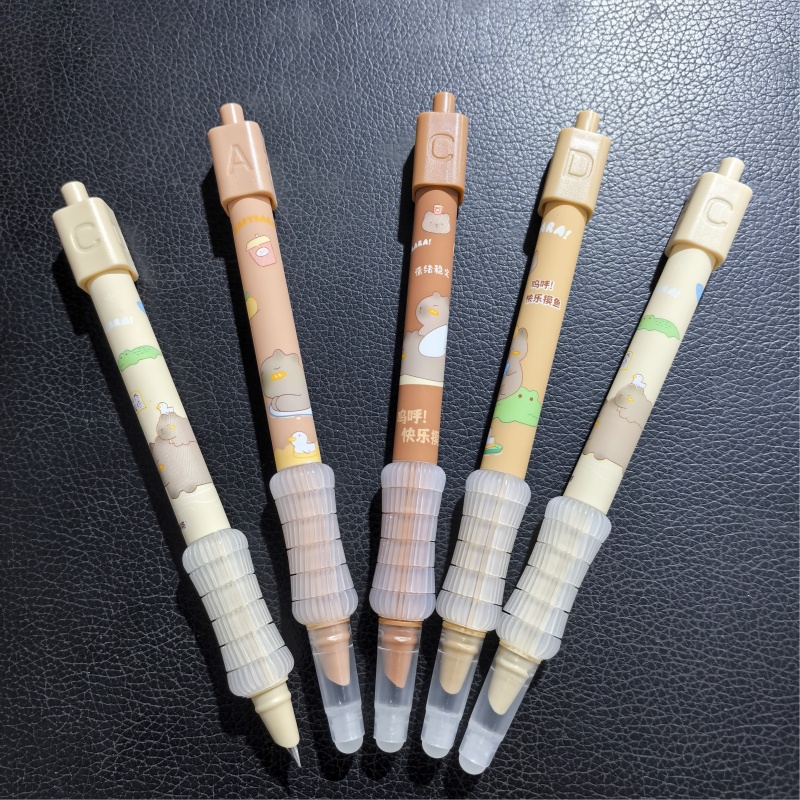 转转按动钢笔摩易擦好写好用