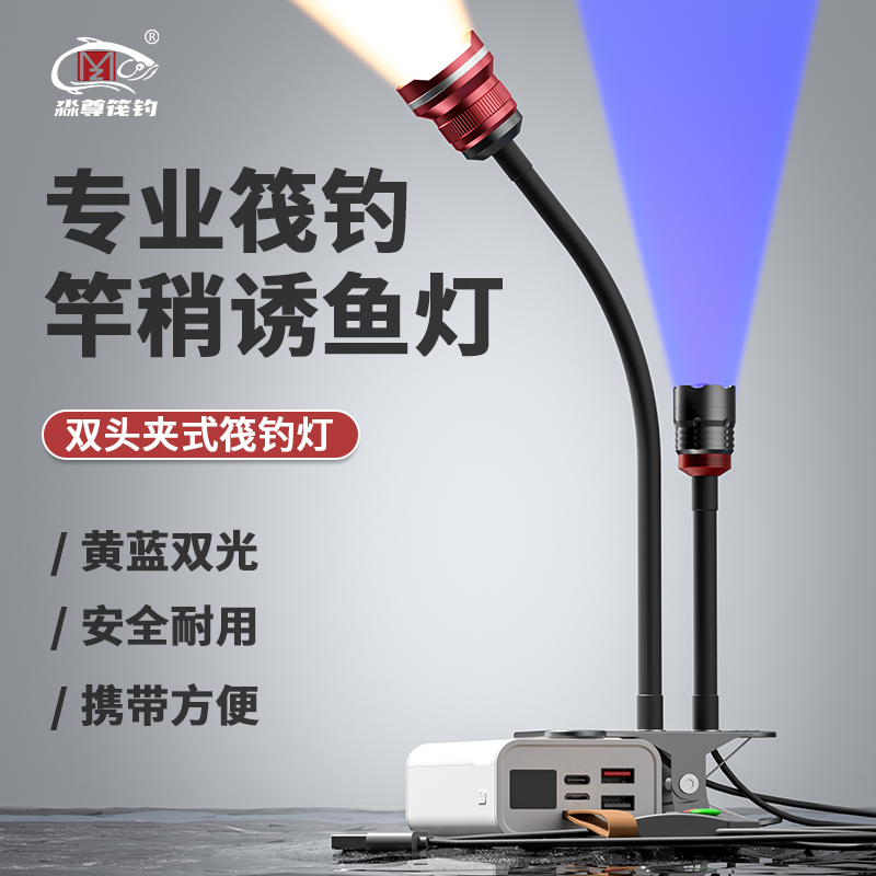 筏钓灯LED灯双头钓鱼灯