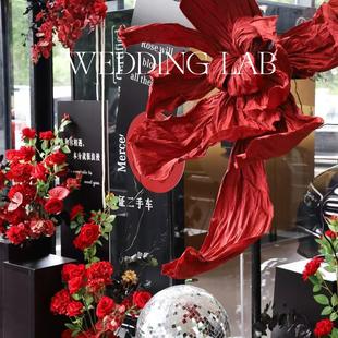 情人节新年纸花打卡美陈装 饰橱窗陈列商业美陈 置摆饰婚礼艺术装
