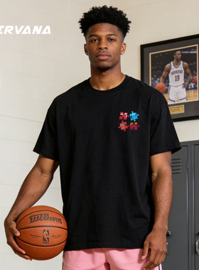 Nirvana夏季运动短袖T恤青少年BOY美式2026新款流行速干休闲上衣
