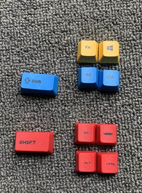 机械键盘R1键帽oem1.75u shift短ctrl alt fn84 68键增补98蓝色2x