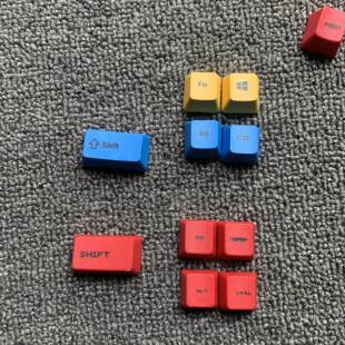 机械键盘R1键帽oem1.75u shift短ctrl alt fn84 68键增补98蓝色2x