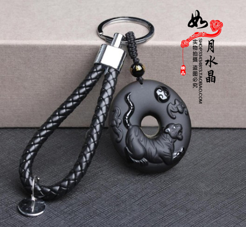 属马吉祥物杜虎旺运黑曜石