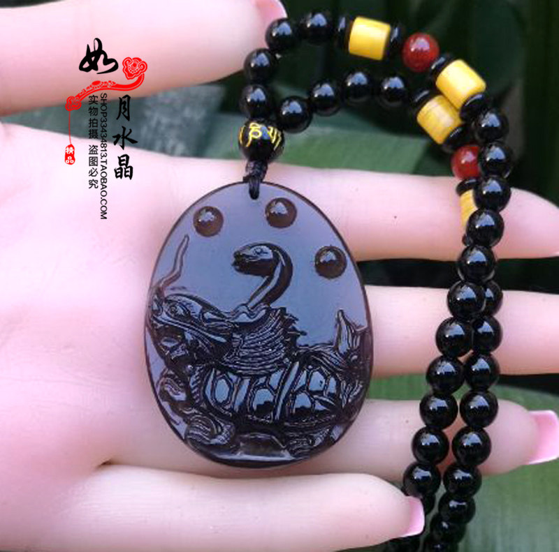 属牛吉祥物玄武赐宝黑曜石