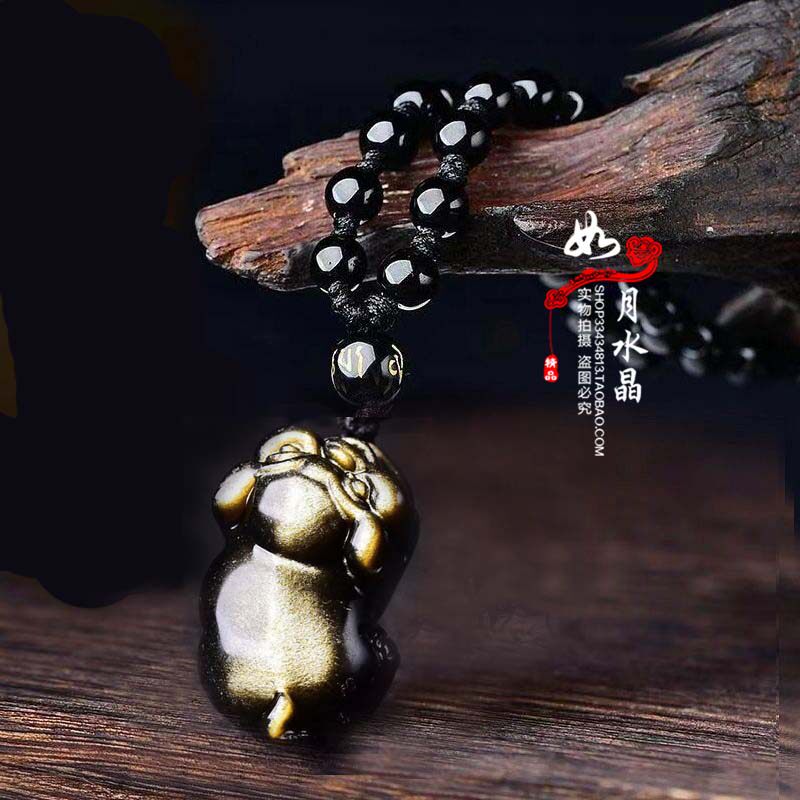 金曜石生肖猪吊坠红运喜吉猪献瑞