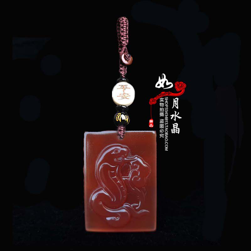 红玛瑙大号十二生肖车挂钥匙扣