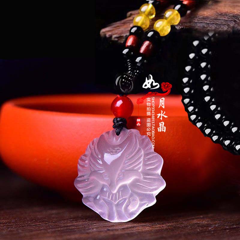 粉水晶九尾狐旺桃花增缘催缘